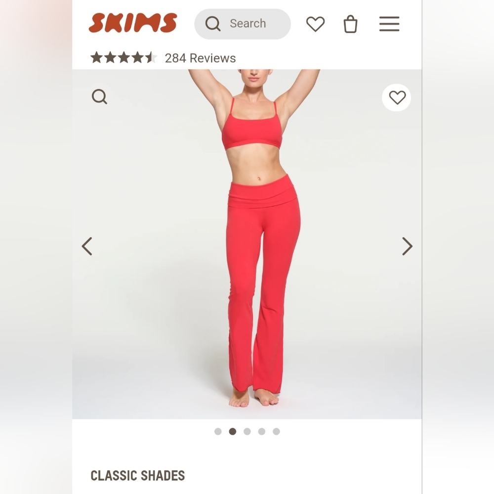 SKIMS Cotton Jersey Foldover Pants